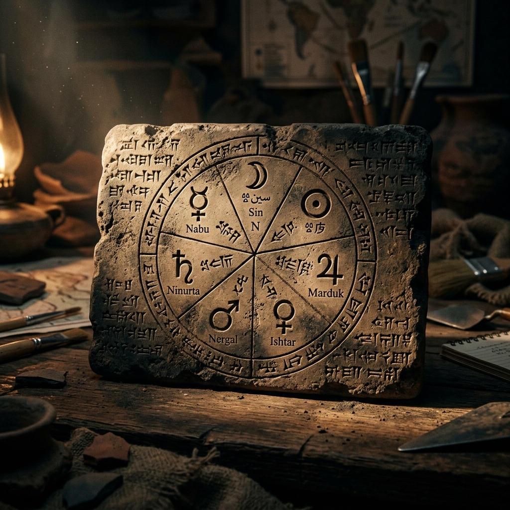 Ancient Babylonian Tablet and Calendar